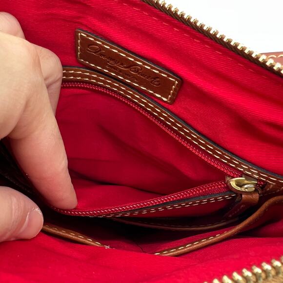 Dooney & Bourke Pebble Leather Crossbody Handbags Brown T'moro - Picture 9 of 11